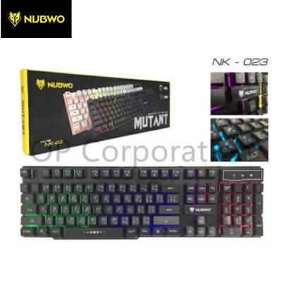 Nubwo คีย์บอร์ดเกมมิ่ง มีไฟ Mutant Gaming keyboard รุ่น NK-23 (สีดำ / Black)