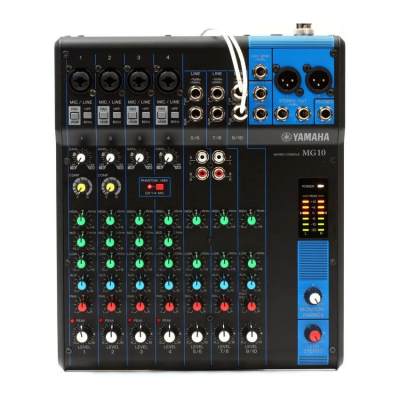 Yamaha Mixer MG10 มิกเซอร์ 10 ช่องสัญญาณ 4 mic 3 stereo - ช่องต่อไมค์ได้แม็กซ์สุด 4 ไมค์ ช่องสัญญาณเข้า 10 ช่อง แบ่งเป็น 4 โมโน + 3 สเตอริโอ