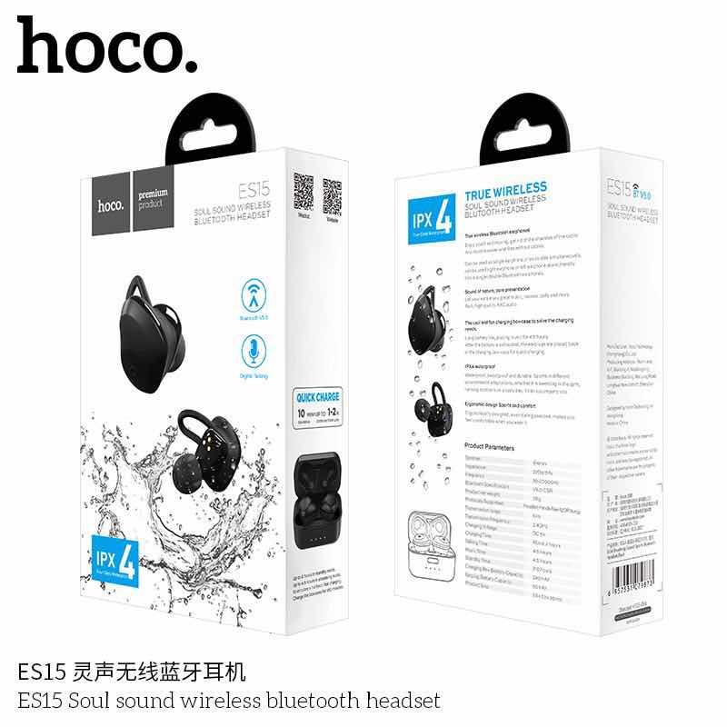 HOCO ES15 หูฟังกันนํ้าได้ TWS Ture Wireless Stereo Bluetooth Earbuds Soul sound wireles bluetooth headset