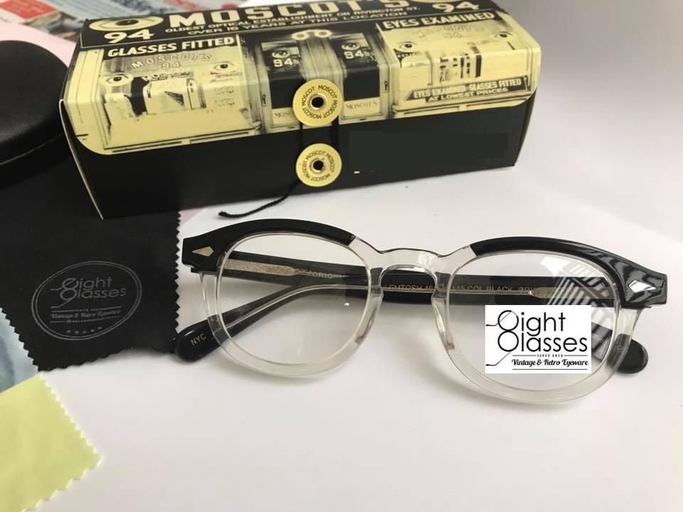 แว่นวินเทจ เลมทอช (ทูโทนดำใส)8glasses vintage กรอบแว่น วินเทจ