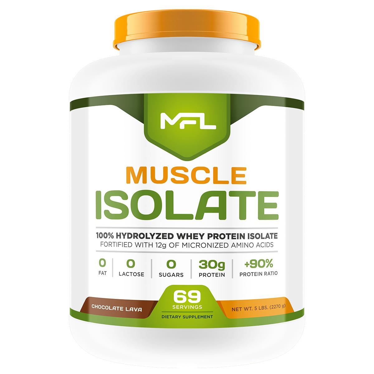 MFL MUSCLE ISOLATE 5 LBS - CHOCOLATE เวย์โปรตีน ไขมัน0 / น้ำตาล0