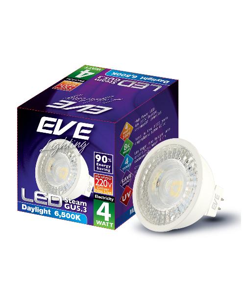 EVE หลอดแอลอีดี TH-MR16 สตีม  220V.4W.เดย์ไลท์ GU5.3 ขาว