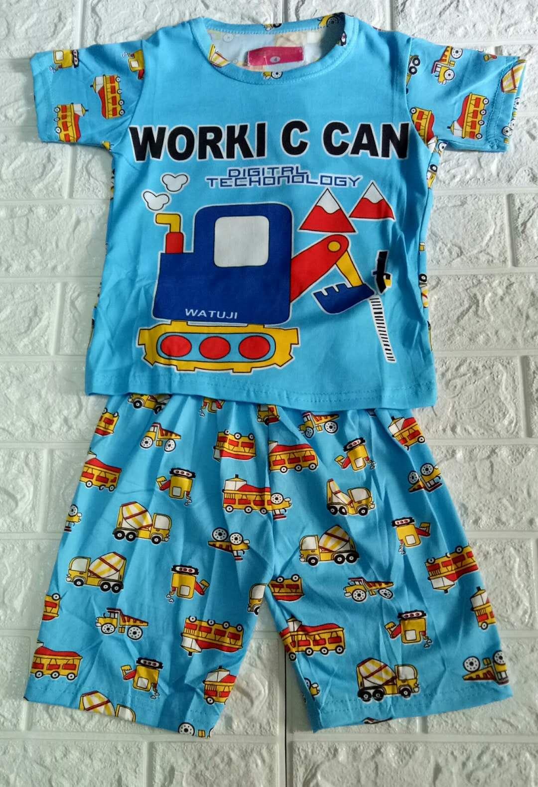 C&K ชุดนอนเด็กเล็ก-เด็กโต เนื้อผ้านิ่มสวมใส่สบาย ชุดเสื้อ+กางเกงใส่นอนใส่เล่นตามต้องการNo.1008