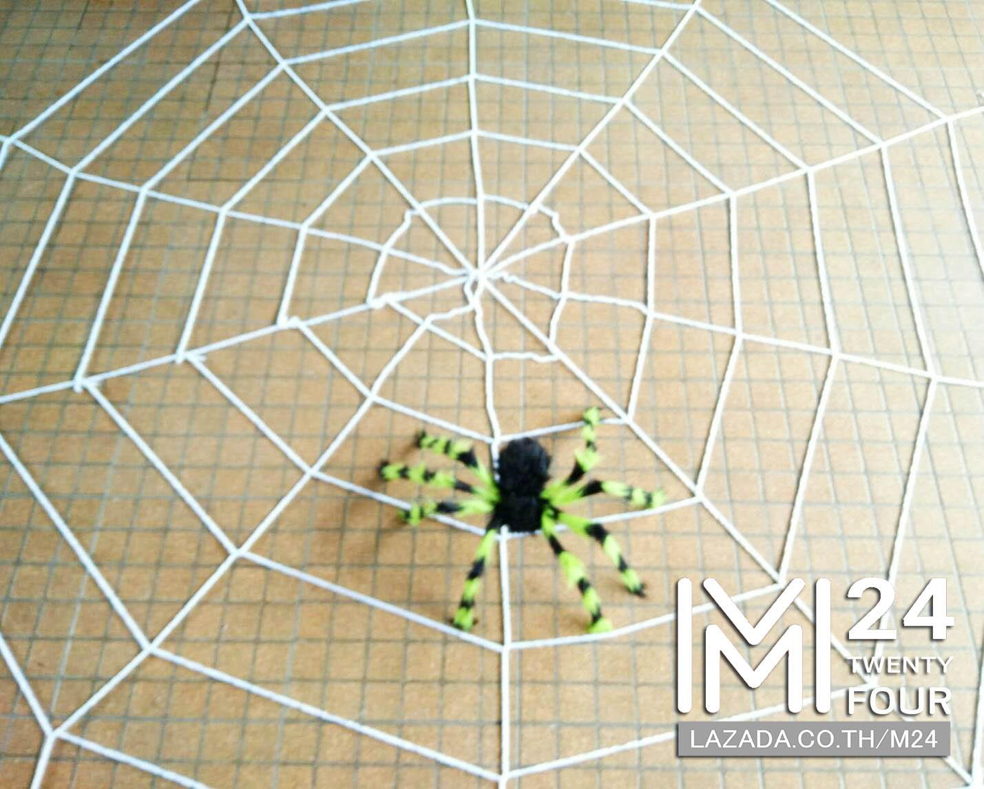 1 เซ็ต 2 ชิ้น ขนาด 3x3 เมตร ใยแมงมุมยักษ์ สีขาว 1 ชิ้น + แมงมุมยักษ์ สีเขียวดำ 1 ตัว แมงมุมปลอม แมงมุม ยักษ์ ตัวใหญ่ ของปลอม ของเล่น ตัวตลก ของเล่นแกล้งคน อุปกรณ์ตกแต่ง ฮาโลวีน black widow giant spider web party happy halloween