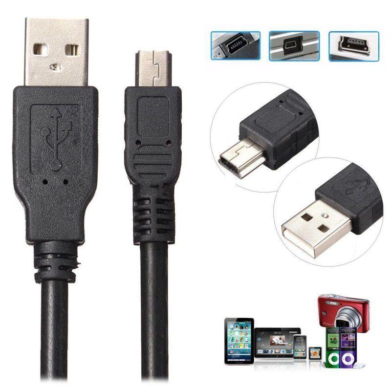 USB 2.0 Hi-Speed A to mini-B 5 pin Cable Power & Data Lead 5m 3m 1.8m