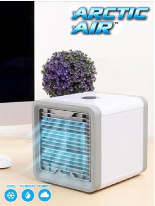 ARCTIC AIR พัดลมไอน้ำตั้งโต๊ะ AIR fan steam table ขนาด : 16.8 x 18 x 16.8 ซม. Mini Portable Desktop Air Conditioning Fan for Cooling Summer Hot Day