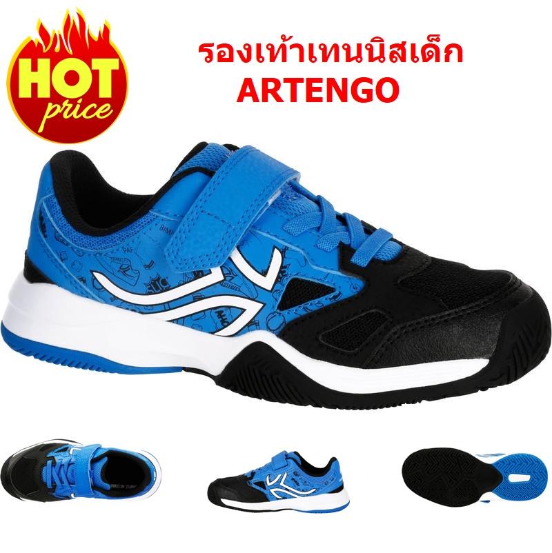 รองเท้าเทนนิส รองเท้า เทนนิส สำหรับเด็ก รุ่น TS560 (สีน้ำเงิน/ดำ)