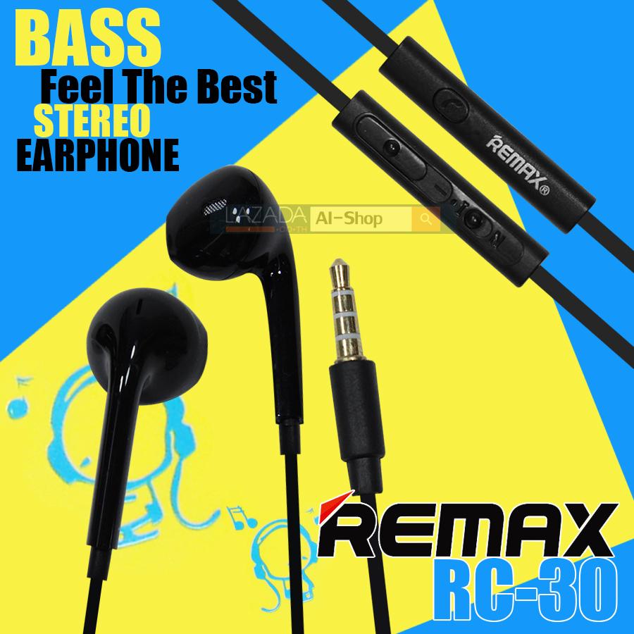 หูฟัง REMAX Bass Feel Best รุ่น RC-30 Jack 3.5mm ใช้ได้กับมือถือทุกรุ่น สายยาว 120cm