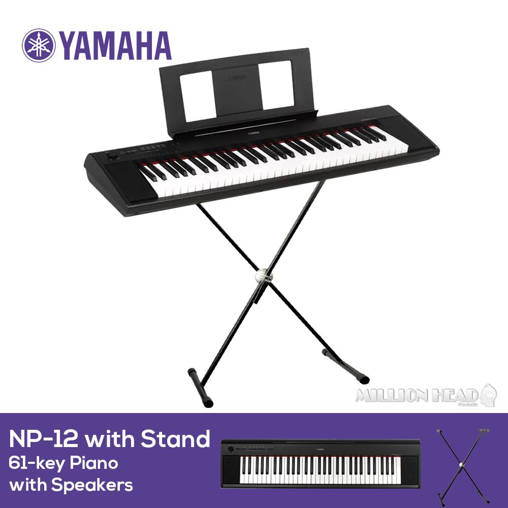 Yamaha : NP-12 with Stand (สุดยอดเปียโนไฟฟ้า จำนวน 61 คีย์ มาพร้อมขาตั้ง มี Presets ถึง 10 เสียง และมีลำโพงในตัว)