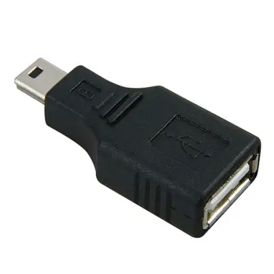 USB Mini "B" 5 Male to USB Type A Female Adapter