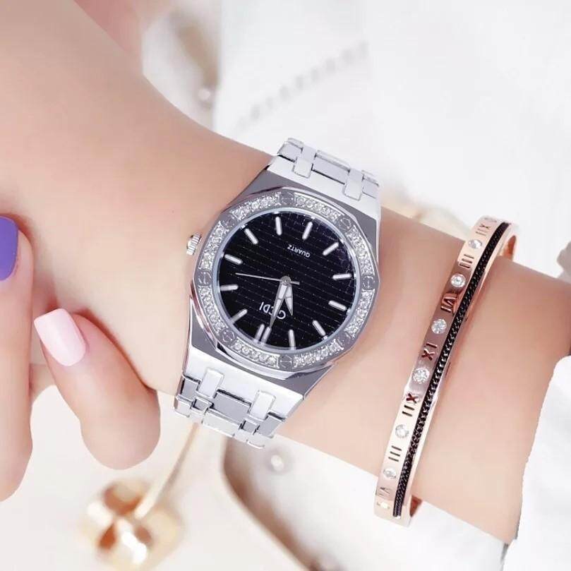 Riches Mall GEDI รุ่น G1203 นาฬิกาข้อมือสตรีแฟชั่นใหม่จาก นาฬิกาแฟชั่น Diamonds สายนาฬิกาสเตนเลสกันน้ำ Quartz Watch Gift Watch สินค้าพร้อมส่ง แถมฟรีกล่อง (มีเก็บเงินปลายทาง) R-105