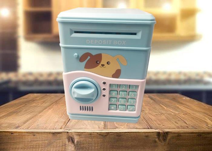 Mini atm money box กระปุกออมสิน ATM ป้องกันด้วยรหัสลับ ลายหมาน้อย น่ารัก จัดส่งด่วน Kerry Express