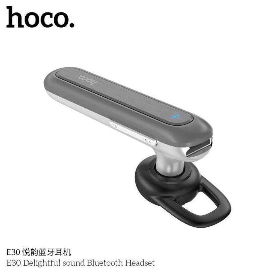แบตใช้ได้นานที่สุด] หูฟังบลูทูธ Hoco E30 รุ่นความจุแบตเยอะสุด แบตอึดที่สุด คุยต่อเนื่องได้ถึง 25 ชม. [ มี 3 สี คือ สีดำ สีขาว สีGray ] ใช้ได้กับมือถือทุกรุ่นทุกยี่ห้อ Wireless Headset Bluetooth 4.1 [ของแท้ 100%]