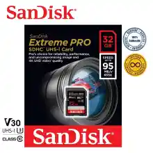 ภาพขนาดย่อของสินค้าSanDisk 32GB Extreme PRO SDHC 633x (95MB/s)