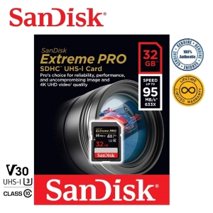 สินค้า SanDisk 32GB Extreme PRO SDHC 633x (95MB/s)