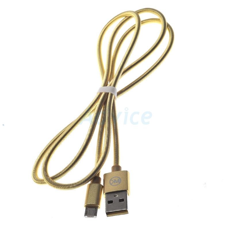 WK Cable USB To Micro USB (1M,KINGKONG) สายชาร์จ Gold