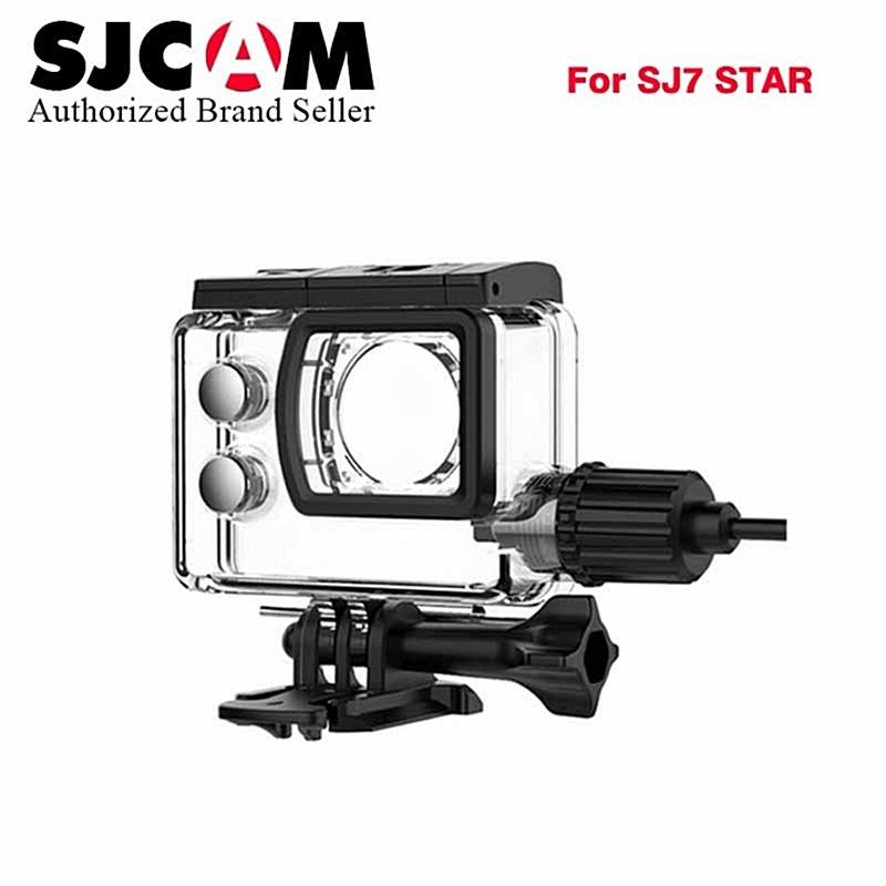 SJCAM SJ7 Star Motorcycle Waterproof Case Housing+USB Cable Charging for SJCAM SJ7 4K Sports Action Camera