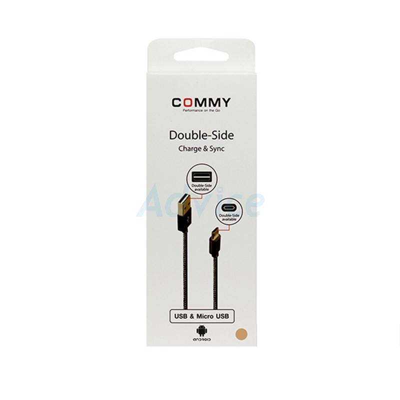 COMMY able USB To Micro USB (1M,Double-Side) สายชาร์จ Gold