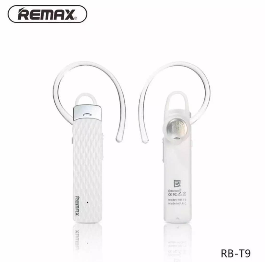 รุ่นขายดีสุดๆ ใช้งานดีมาก หูฟังบลูทูธ REMAX RB-T9 มีให้เลือก 3 สี : สีดำ / สีขาว / สีชมพู [ของแท้ 100%] ใช้ได้กับมือถือทุกรุ่นทุกยี่ห้อ Bluetooth HD