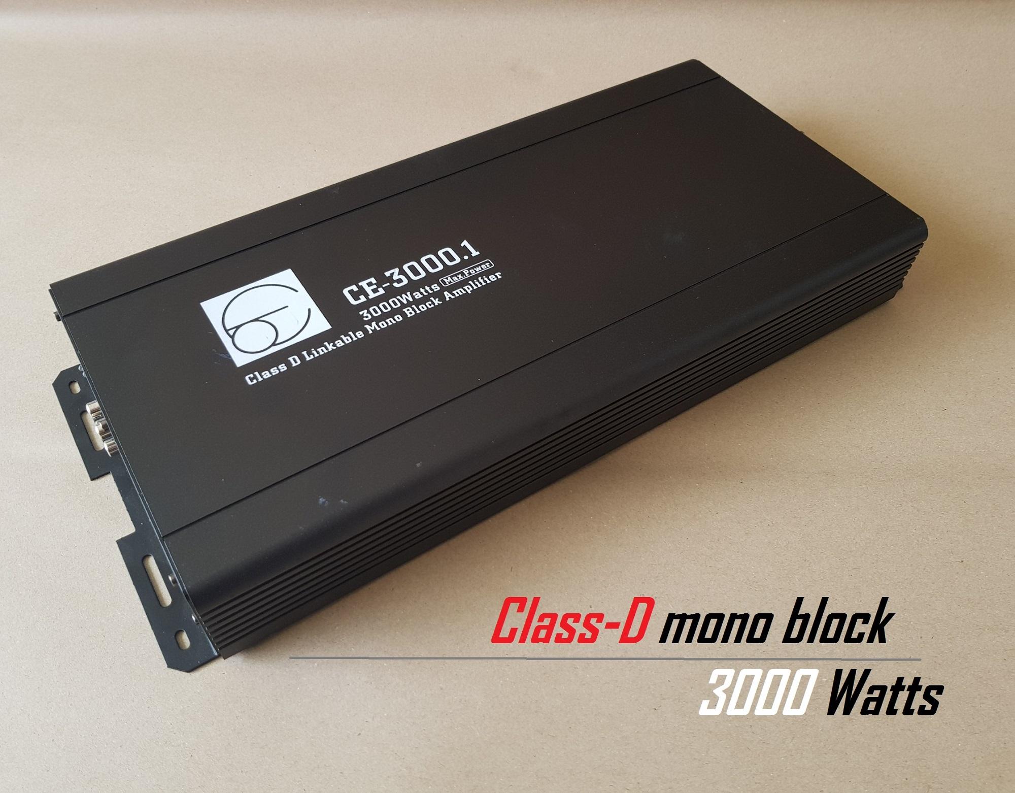 CE-3000.1 AMP CLASS-D พาวเวอร์แอมป์ คลาสดีขับเสียงเบส 3000w ขับดอก12นิ้วโครงหล่อ สีดำ ขับซับ12'โครงหล่อได้ 3000Wx1 maX