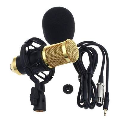 ไมค์ ไมค์อัดเสียง คอนเดนเซอร์ Pro Condenser Mic Microphone BM800 พร้อม ขาตั้งไมค์โครโฟน และอุปกรณ์เสริม