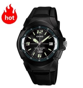 สินค้า นาฬิกา Casio รุ่น MW-600F-1AV นาฬิกาผู้ชายสายเรซิ่น สีดำ หน้าปัดสีดำ (สินค้าขายดี) มั่นใจ ของแท้ ประกันศูนย์ 1 ปีเต็ม