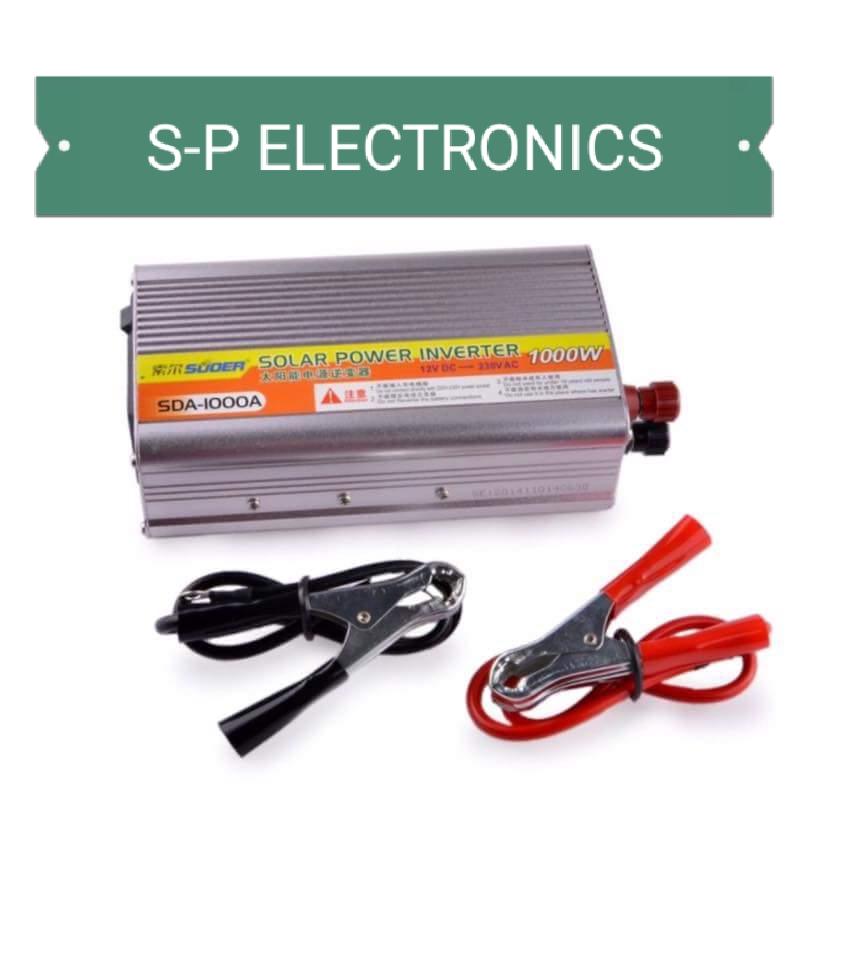 SUOER อินเวอร์เตอร์SDA-1000 DC 12V to AC 230V Solar Power Inverter