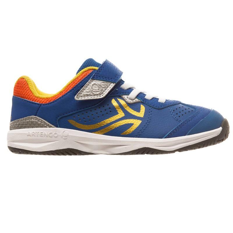 รองเท้าเทนนิส สำหรับเด็กรุ่น TS160 (สีน้ำเงินลาย RAINBOW)