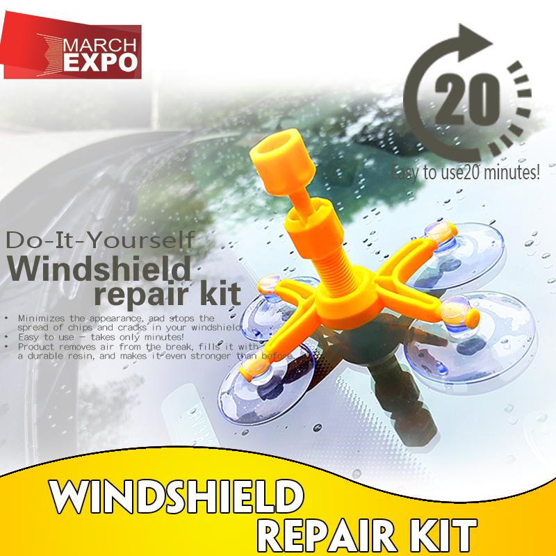ชุดซ่อมกระจกรถยนต์ รอยร้าว รอยแตก ทำได้ด้วยตัวเอง Windshield Repair Kit จำนวน 1 ชุด