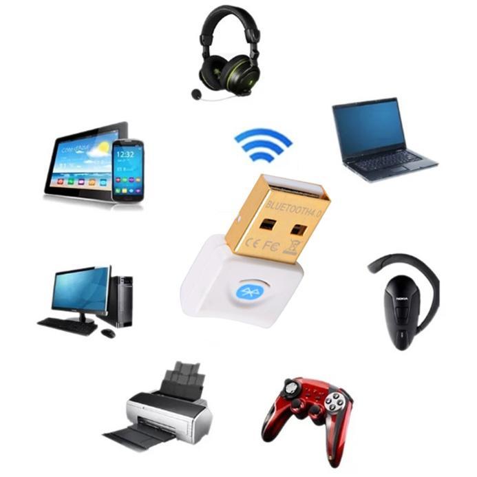 ตัวรับ / ตัวส่ง สัญญาณ Bluetooth (สีขาว) จาก PC / Notebook ไปหาอุปกรณ์ใดๆที่มี Bluetooth ได้ (Bluetooth CSR 4.0 Dongle Adapter USB for PC / LAPTOP)