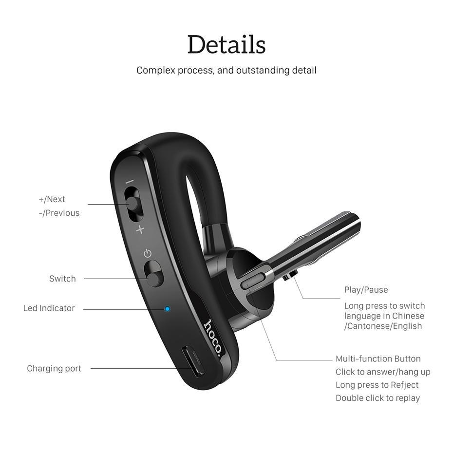 หูฟังบลูทูธ ของแท้ 100% HOCO E15 Wireless CSR Sport Stereo Earphone Bluetooth Headset ใช้ได้กับมือถือทุกรุ่น