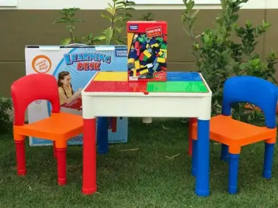 Ruklook โต๊ะกิจกรรมเลโก้ 2 in 1 Learning Desk Set