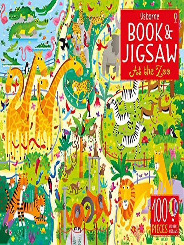 BOOK & JIGSAW: AT THE ZOO (100 PCS)