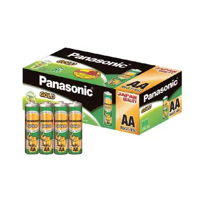 PANASONIC GOLD #R6GT 1.5V BATTERY ถ่าน แมงกานีส พานาโซนิค โกลด์ AA กล่องละ 15 แพ็ค (แพ็คละ 4 ก้อน)