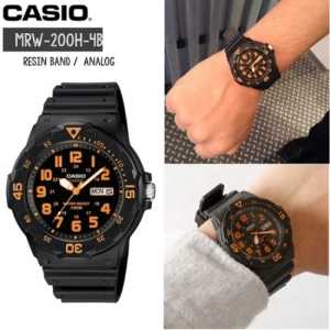ภาพหน้าปกสินค้านาฬิกา Casio รุ่น MRW-200H-4B นาฬิกาข้อมือผู้ชาย สายเรซินสีดำ หน้าปัดสีส้ม- มั่นใจ ของแท้ 100% รับประกันสินค้า 1 ปีเต็ม ซึ่งคุณอาจชอบสินค้านี้