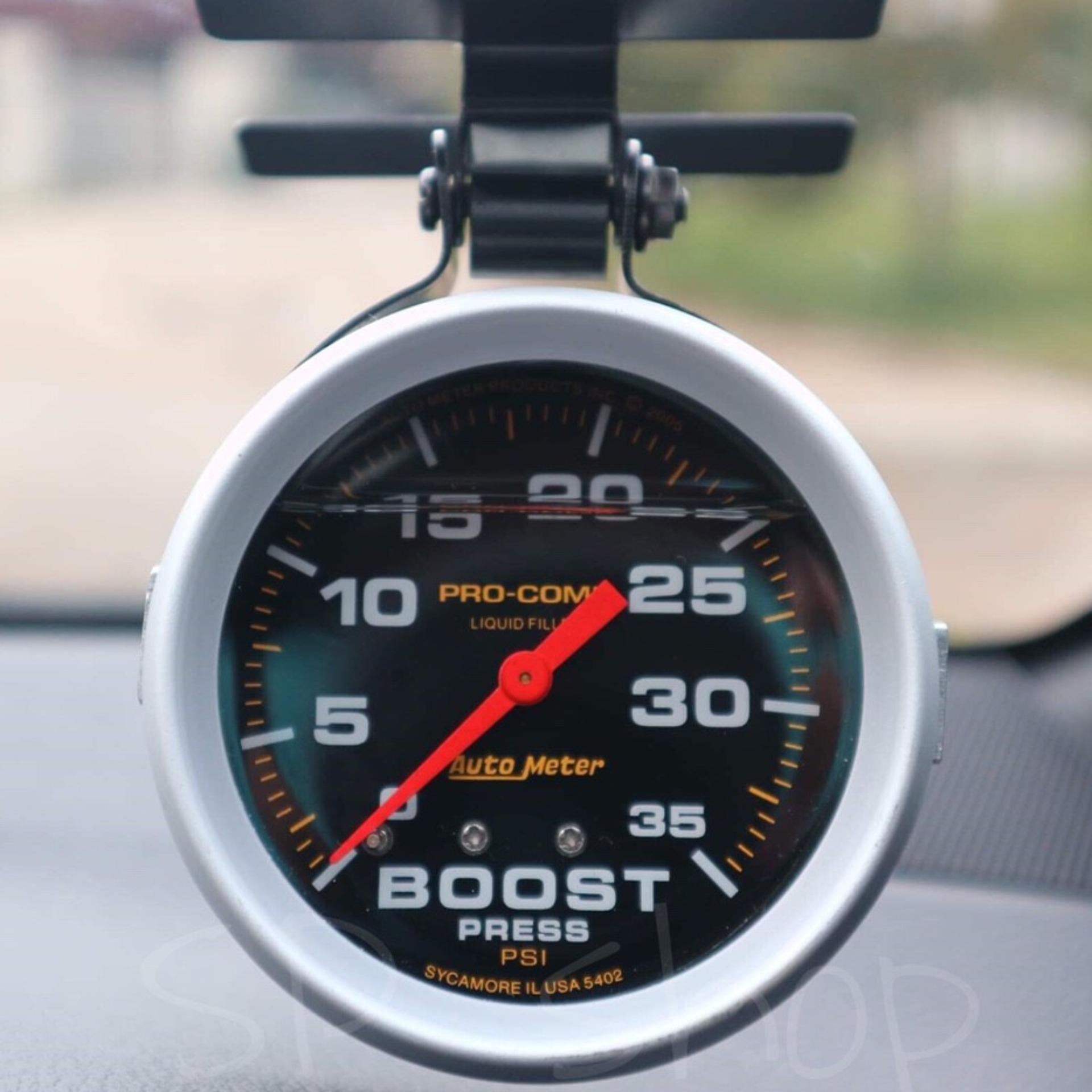 ส่งฟรี !! เกจวัดบูส Boost เทอร์โบ boost Meter หน้าน้ำมัน-ดำ 2.5นิ้ว 3.5PSI แถมฟรีขาจับสีดำ