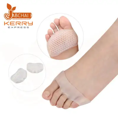 1คู่ (สีขาว)แผ่นรองเท้า เจล Metatarsal Pad, Breathable Soft Ball of Foot Cushion, ลดอาการปวดเมื่อยตามหลักเกรวี่, ป้องกันแคลลัสและก้อนสำหรับผู้ชายและผู้หญิง