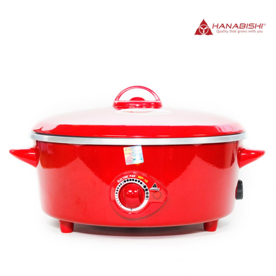 Hanabishi กระทะไฟฟ้า รุ่น HEP-10 - สีแดง Electric Pan  Gill Pans