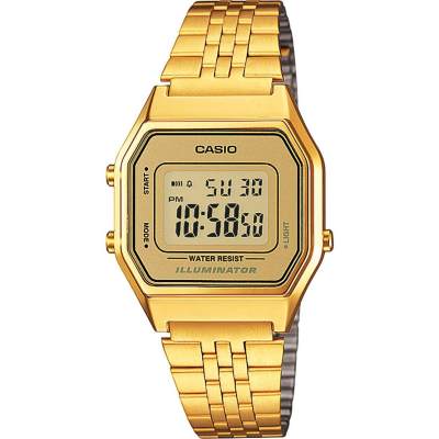 Casio Digital นาฬิกาข้อมือผู้หญิง สีทอง สายสแตนเลส รุ่น LA680WGA Casio Digital นาฬิกาข้อมือผู้หญิง สีทอง สายสแตนเลส รุ่น LA680WGA