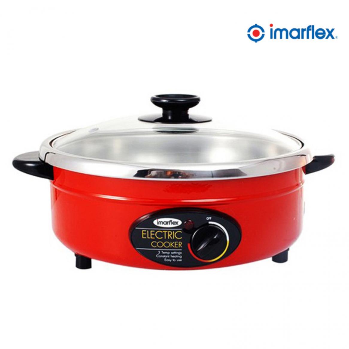 Imarflex กระทะไฟฟ้า รุ่น IP-19 - สีแดง Electric Pan