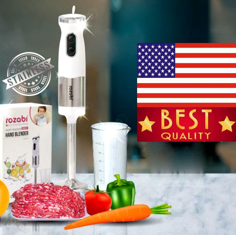 เครื่องปั่นมือถือ มาตรฐาน USA กำลังไฟ 500 วัตต์ หัวปั่น Stainless Steel เครื่องปั่นมือถือ มาตรฐาน USA กำลังไฟ 500 วัตต์ หัวปั่น Stainless Steel