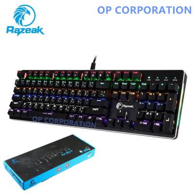 Razeak คีย์บอร์ดเกมส์มิ่ง Gaming Blue SwitchKeyboard รุ่น RK-X04 คีย์บอร์ด แมคคานิคอลบลูสวิชต์แท้