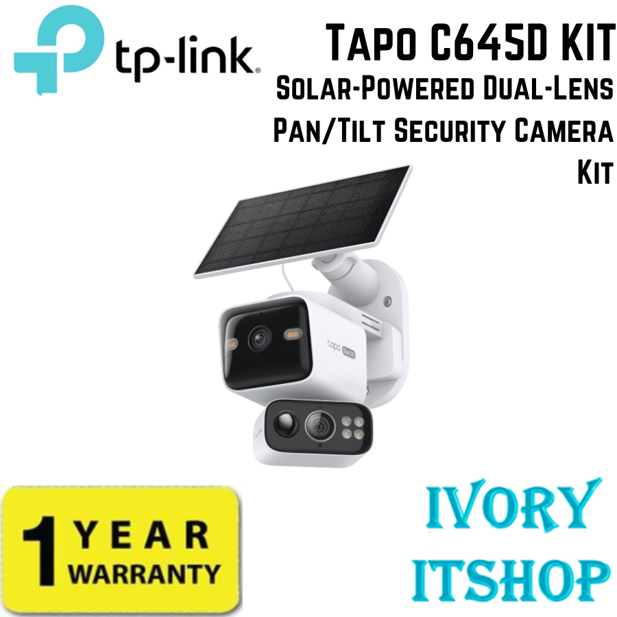 เลนส์กล้องถ่ายรูป Camera Lens TP-Link Tp Link Tapo C645D Kit ชุดกล้องรักษาความปลอดภัยการแพน/เอียงคู่พลังงานแสงอาทิตย์ ราคา 4,800 บาท*ส่งฟรี