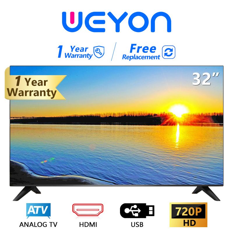 WEYON ทีวี 32 นิ้ว จอ LED ความละเอียด HD รับประกันหนึ่งปี ราคา 2,390 บาท*ส่งฟรี
