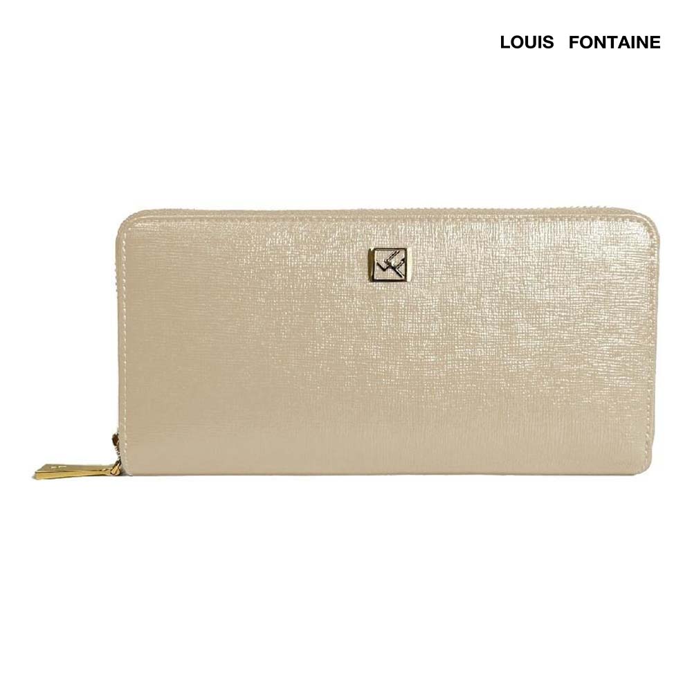 Louis Fontaine กระเป๋าสตางค์แบบยาวซิปรอบ รุ่น Lucky - สีครีม ราคา 2,650 บาท*ส่งฟรี