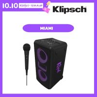 Klipsch Miami ลำโพงปาร์ตี้ขนาดใหญ่ | เสียงดัง เบสหนัก | พร้อมไมค์สำหรับร้องเพลง | ปาร์ตี้บ้าน/ร้าน | รับประกัน 1 ปี