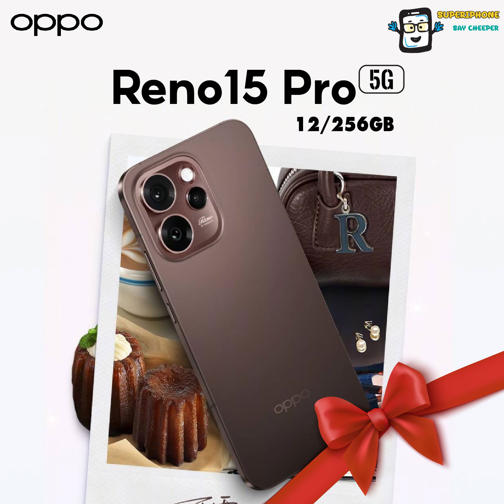 Oppo Reno 15 Pro 5g Model (12/256Gb) 6.78-Inch Screen L Mediatek Dimensity 8450 ราคา 21,590 บาท*ส่งฟรี