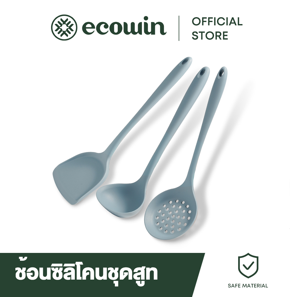 Ecowin ซิลิโคนจับอาหารเกรดซิลิโคนครัวไม่ติดเครื่องครัวป้องกันการถลกหนังหัวทนทานไม้พายไม่เป็น อันตรายเกรดอาหาร ราคา 78 บาท*ส่งฟรี