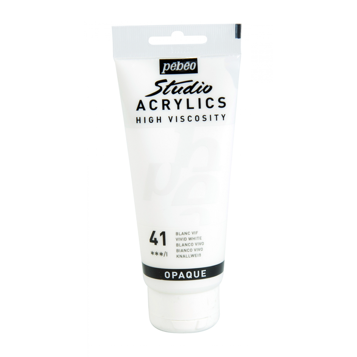 สีอะคริลิค เกรดสตูดิโอ 100ml PEBEO STUDIO ACRYLICS FINE ACRYLIC 100 ML VIVID WHITE P831041