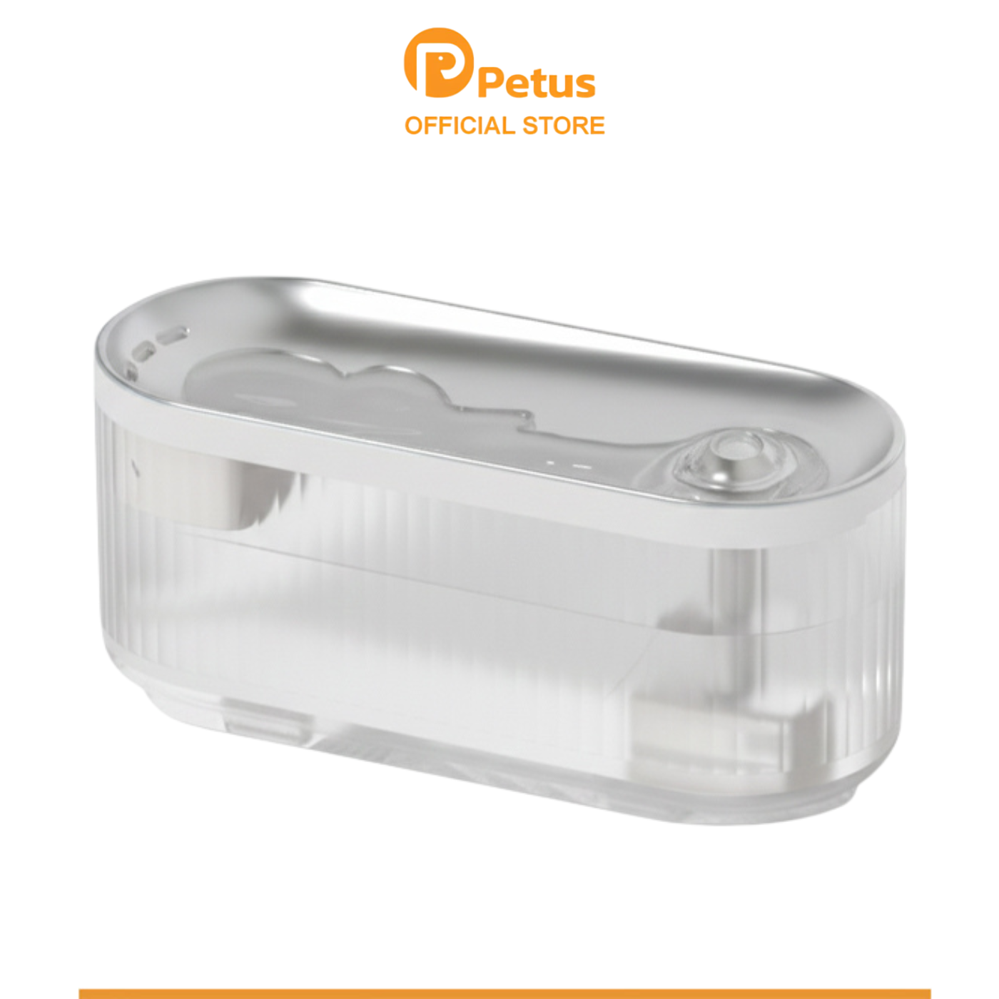 Petus Automatic Pet Water Fountain Pet Water Fountain, 3-Layer Filtration System, 3-Liter Capacity Tank, 304 Stainless Steel, Safe, Elegant Design. ราคา 379 บาท*ส่งฟรี